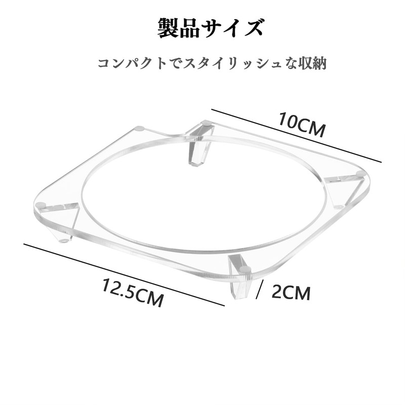 Juckier Mac Mini M4 Stand Acrylic Transparent Desktop Holder for