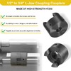 1/2" to 3/4" L075 Flexible 3-Piece L-Jaw Coupling Coupler Set