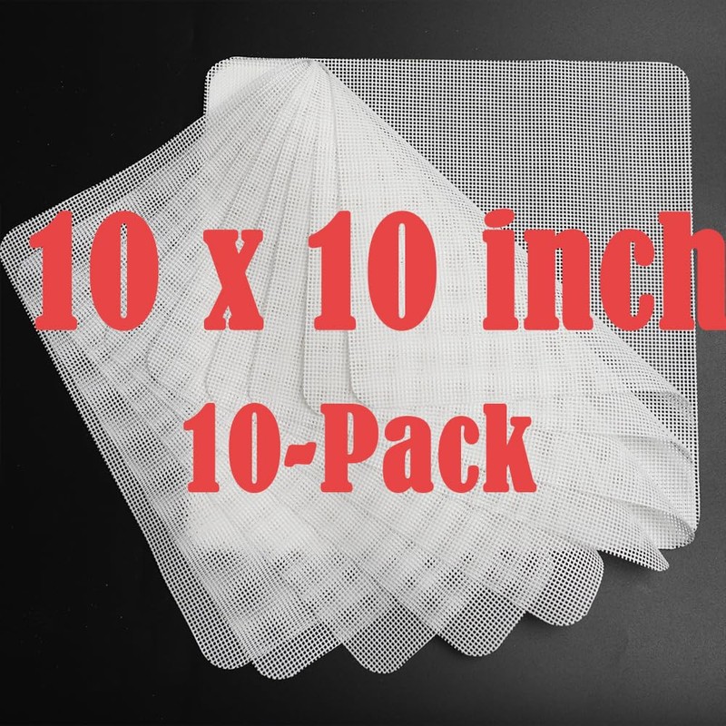 Kispog Mesh Silicone Dehydrator Sheets, 15.5x15.5 in 10 Pcs/Sets for
