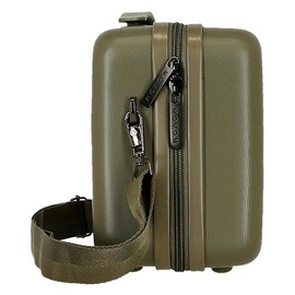 Movom Wood Adaptable Luggage 29 x 21 x 15 cm Rigid ABS 9.14L 0.8 kg by Joumma Bags, khaki, Toiletry bag