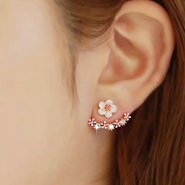 Flower Earrings for Women Sunflower Daisy Tulip Poppy Rose Flower Dangle Earrings Gold Pink White Silver Blue Black Purple Floral Earrings Summer Statement Earrings Jewelry Gift