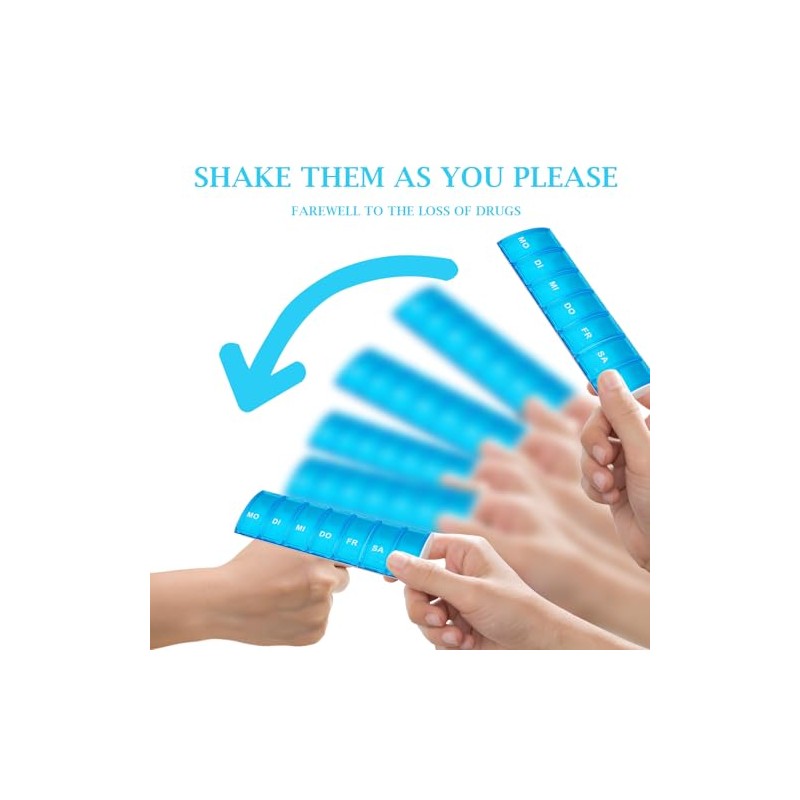 5 x 7-day pill box, small pill box with compartments,