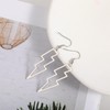 Lusofie Lightning Bolt Earrings Silver Lightning Earrings 80s Punk Flash