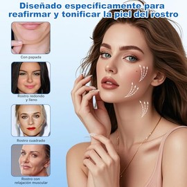 Banda de Estiramiento Facial, 4 Piezas de Bandas de Estiramiento Facial con Clip para Mujer Parche de Correa de Estiramiento Facial Elástico Ajustable