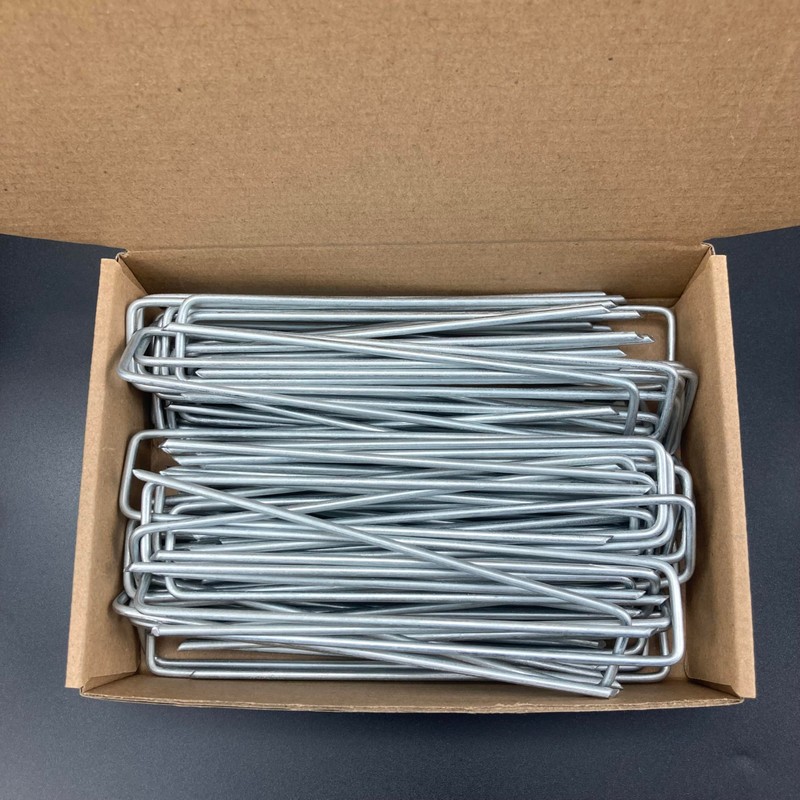 6 Inches Heavy Duty Galvanized Steel Garden Stakes Staples Securing