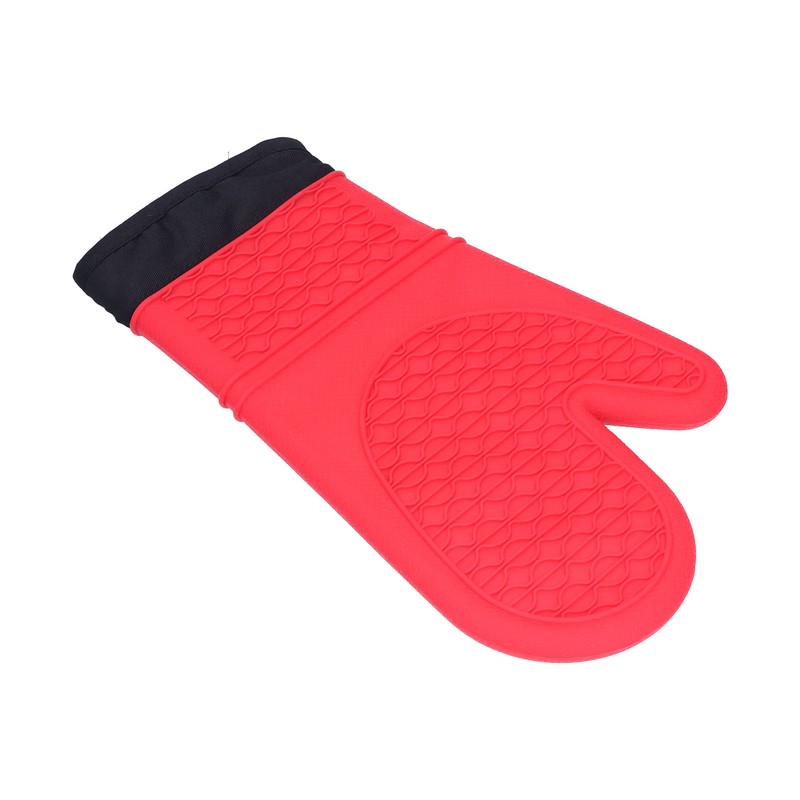 Silicone Oven Mitts with Cotton Heat Insulated Anti Scalding Baking