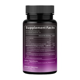 Nour Nutri Health Multi Collagen Peptides Capsules – 4 Natural Sources – Types I, II, III, V & X – 60 Capsules