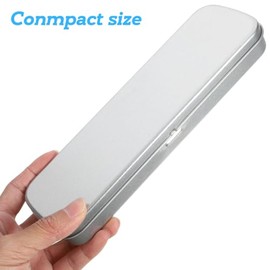 Estuche Metálico Para Lápices 5 Piezas Portalápices para útiles escolares Caja Rectangular Mate Organizador 8.07X2.36X0.78In Plata