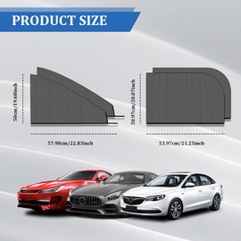 Zufoty 4PCS Car Window Shades, Side Window Protector, Auto Front Rear Side Window Sun Shades for Block Heat & UV Protection, Breathable Mesh Baby Window Screen Covers Universal Fit Vehicles (Car 4PCS)