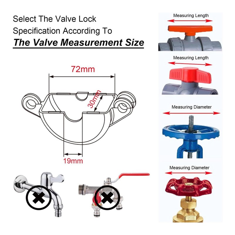 Outdoor Faucet Lock with Padlock - Water Spigot Lock, Hose