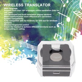 Voice Translator Earphones, Real-time Voice Translator with 144 Languages, Instant Online Translation, Wireless Bluetooth 5.3 Headphones with App for Music and Calls (Black)