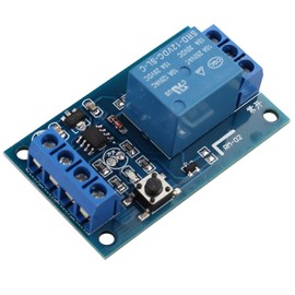 HALJIA 12V Single Button Bistable Relay Module Car Modification Switch One Button Start and Stop Self-locking Power Supply Relay Board