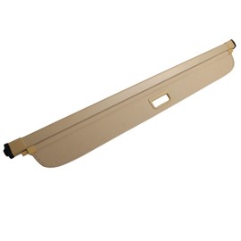 IKON MOTORSPORTS Cargo Cover Compatible with 2006-2011 Benz ML Class W164, Beige Vinly + Aluminum Rod Tonneau Cover Retractable, 2007 2008 2009 2010 2011 2012