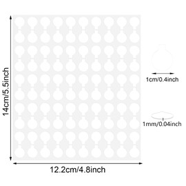 LAKEI Double Sided Adhesive Dots, 0.39" Round Mounting Putty Clear Sticky Tack Adhesive Point with Handle, Removable, Used for Poster Pictures,Crafts, Festival Decoration and DIY Projects(500pcs,10mm)