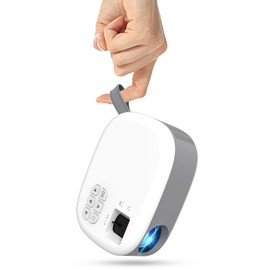 Mini Projector, 1080P Full HD Supported Portable Projector, 4000 Lumens, Movie Projector Compatible with Smartphone, Tablet, TV Stick, Laptop, HDMI, USB