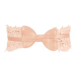 Allegra K Womens Lace Wide Waist Belt Wrap Around Obi Corset Cinch Belts Bowknot 65-80cm/25.59-31.50" Pink