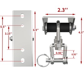 Heavy Bag Hanger, Punching Bag Hook Hangers Brackets With Custom silent nylon bushing 360° Rotation Wood Beam Holder Body Weight Strength Training Systems, Aerial Yoga Swing &Hammock,Resistance Band