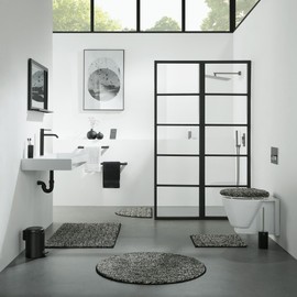 REDBEST Frisco Toilet Lid Cover 47 x 50 cm Black / Grey