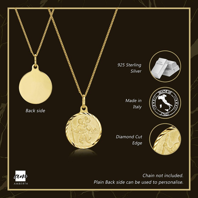 Amberta 925 Sterling Silver Medal - Various Models - Pendant