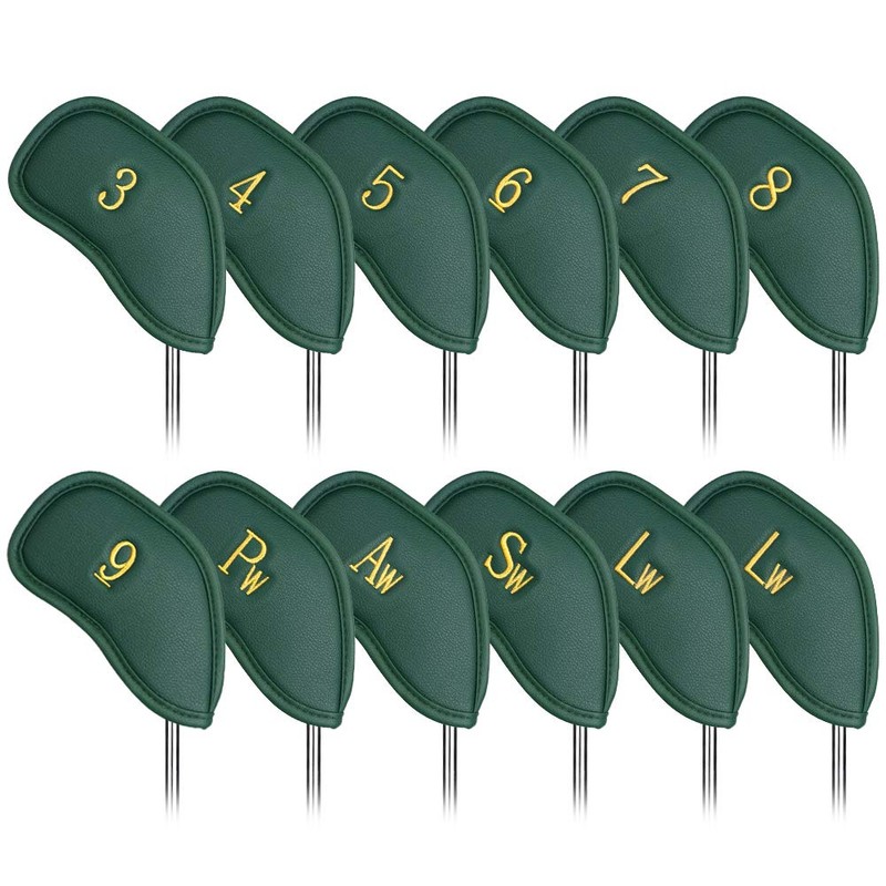 Craftsman Golf 12pcs Thick Synthetic Leather Golf Iron Head Covers