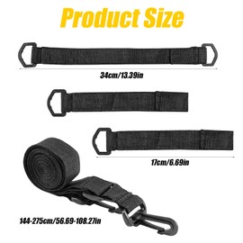 Editbar Wind Protection for Cantilever Parasols, 5-Piece Set with Carabiner Hook, Robust Parasol Protector for Cantilever Parasols, Crank Umbrellas and Patio Umbrellas