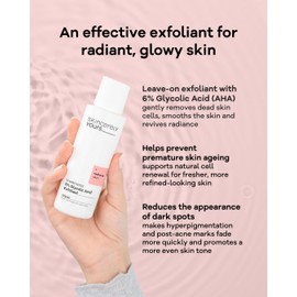 Skincerely Yours 6% Glycolic Acid Exfoliant 100ml I with Green Tea Extract & 6% Lactic Acid I for radiant, glowy skin I reduces acne marks, dark spots & prevents skin ageing
