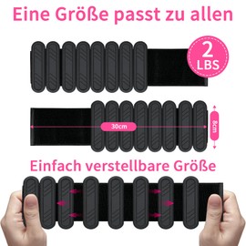 ouhos Adjustable Wrist Weights Set of 2, Weight Cuffs for Foot or Wrist for Movement, Walking, Jogging, Yoga, Aerobics, Pilates, Weight Fitness Bracelet (Black, 1 kg)