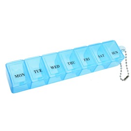 Pill Box Organiser 7 Day One Time a Day Pill Dispenser Storage Case for Medication, Supplements, Vitamins and Cod Liver Oil
