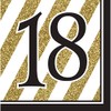 Pack of 192 Gold and White Striped with Black"18" and
