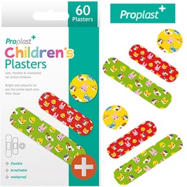 UK Phoenix 60 x Animal Children's Plasters Assorted Sizes Various Animals Prints Colours
