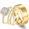 Ahloe Jewelry CEJUG 18k Yellow Gold Wedding Ring Sets for