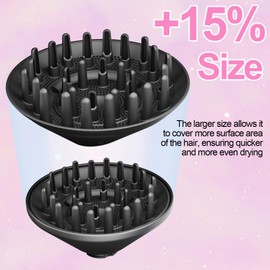 AFDD Large 6-Inch Diffuser for Shark Flex Style Attachment, Upgraded Bigger Hair Diffuser Compatible with Shark FlexStyle, Diffuser Attachment Fast Drying Curl Definition for Wavy, Curly, Coily Hair