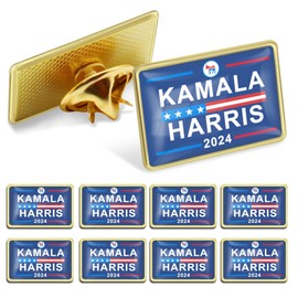 50/Pcs Kamala Harris 2024 Flag Lapel Pins Bulk - Show Your Support for 2024 President Vote Campaign Pins Badge Patriotic Souvenir