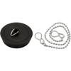 fiXte Replacement Sink Plug Shower Bath Black 45mm (1 3/4")