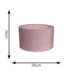 MiniSun | Small Modern Blush Pink Velvet Drum Light Shade