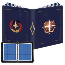 9-Pocket Card Binder Compatible With Lorcana Cards,TCG Cards Holder,Trading Card Games Collection Binder Case Book Fits 900 Cards With 50 Removable Sleeves