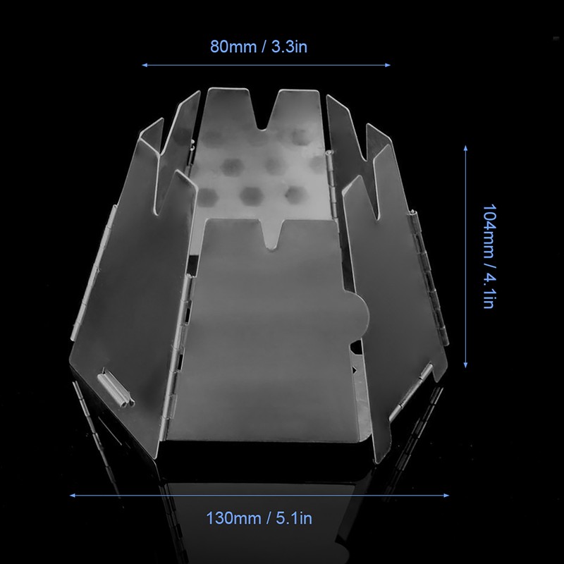Mini Folding Stainlesss Steel Hexagon Wood Stove Portable Outdoor Camping