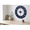 Bulova Blue Steel Oversize Wall Clock |Model C4809, 27" Diameter