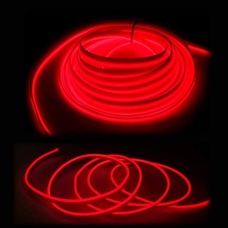 Balabaxer Red EL Wire Car Kit, 5 m Flexible Neon