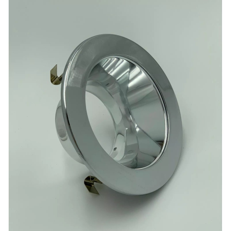 METRO LIGHTING 4" Recessed Can Light, Chrome Reflector & Ring,