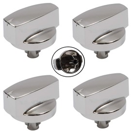 Belling Genuine 444445412 444445413 1000DF Oven Cooker Knob Function Control Switch (Silver / Chrome, Pack of 4 Knobs)