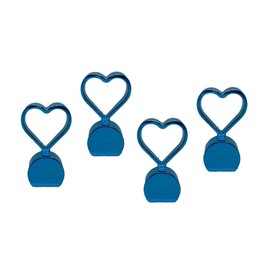 idain 4PCS Aluminum Heart Shape Wheel Tyre Stem Covers Universal Fit Cars, SUVs, Bike and Bicycle, Trucks, Motorcycles (L-Blue)