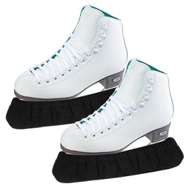 Xmart 1 Pair of Blade Protectors Ice Skates Elastic Ice Skate Protectors Superfine Fibre Ice Skate Protectors Women Men Children Skating Accessories Blade Protectors for Slip Protection (Black)