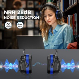 CGZZ Safety Earmuffs, Blue+Black, One Size