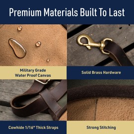 Garden Apron with Pockets - Cowhide Suede and Water-Repellent Military-Grade Duck Canvas Utility Belt Gardening Apron for Women and Men - Garden Tool Belt with Adjustable Waist by Kings County Tools