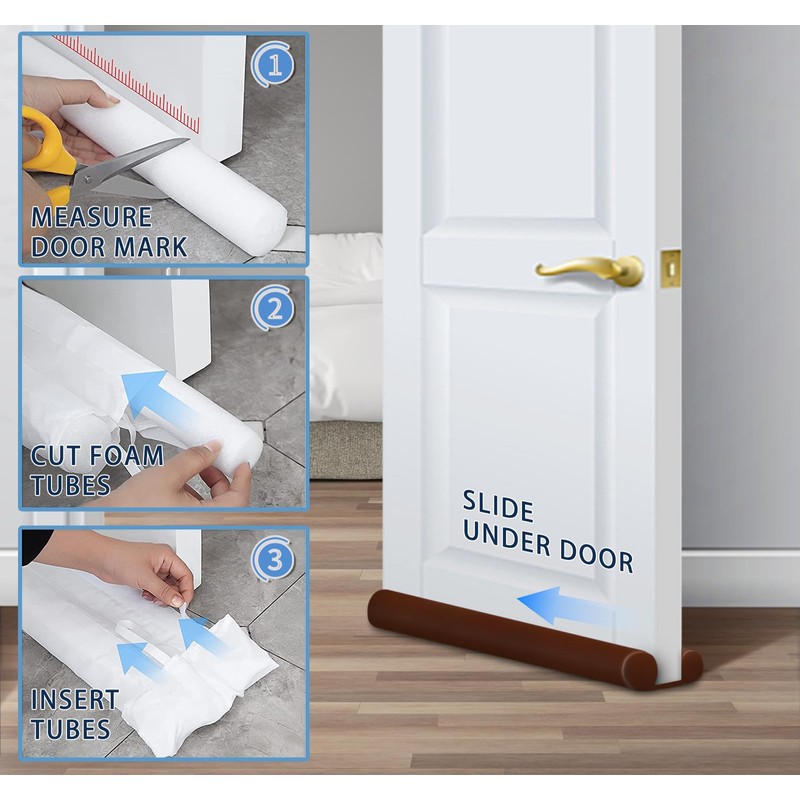 MAXTID Twin Door Draft Blocker for 36" 34" 32" 30"