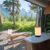 Facon LED Portable Lantern with Touch Dimmable Switch, Rechargeable Battery-Operated