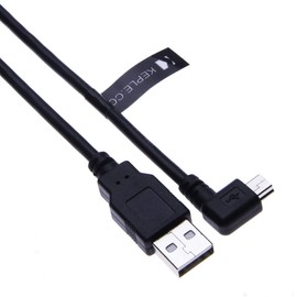 Keple Rechter Winkel Mini USB Kabel Ladegerät und Datentransfer USB auf Mini USB Stecker Anschlusskabel zum Garmin Nuvi 200 / 200W / 205 / 205W / 250 / 250W / 255 / 255W / 260 / 260W
