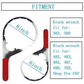 Shonee Fuel Filter Wrench Set 6Inch 8Inch Colar/Vent Cap Wrench for 380,382,482,483,485,487,488,782,Detroit Diesel Truck,Cummins,Navistar engines