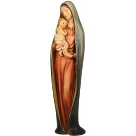 FADEDA Madonna Modern Coloured / Height: 15 cm / Hand-Painted / Detailed Nativity Scene Figures - Christmas Table Decoration Nativity Accessories